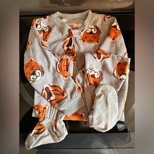 Carters 3T boys footie pajamas. $10 for both.